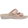 Fly Flot T4A56 6E Beige Ciabatte Donna Made in Italy con Due Strappi Regolabili Sottopiede ANATOMICO ANTISHOCK Vera Pelle Zeppa 3,5 CM Antiscivolo