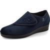 Fly Flot Pantofole Donna in Microfibra con Chiusura A Strappo Regolabile E Fiore Ricamato, Sottopiede in Memory Estraibile, Sandali a Ciabatta