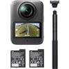 DJI Osmo 360 II Combo Essenziale, fotocamera 8K 360° | Imaging 360° HDR 8K/60 fps, 105 GB di memoria integrata, gamma dinamica di 14,5 stop, AI SuperNight 2.0