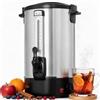 LEADZM Bollitore 10L Inox per Vin Brulè - Antiscottatura, 1500W (Argento) | Doppia parete antiscottatura | Senza inclinare: svuotamento completo | Distributore bevande calde | Macchina Cioccolata Calda