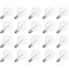 liuduo 20 lampadine a LED G40 di ricambio in tungsteno, attacco E12, infrangibili, per cavi solari, matrimoni, veranda e feste