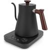 Bewinner Bollitore Elettrico a Collo di Cigno da 1200 W, Controllo della Temperatura del Bollitore per caffè, Teiera con Bollitore Elettrico con Timer Schermo LCD, Acciaio (Spina europea