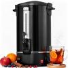 LEADZM Bollitore 10L Inox per Vin Brulè - Antiscottatura, 1500W (Nero) | Doppia parete antiscottatura | Senza inclinare: svuotamento completo | Distributore bevande calde | Macchina Cioccolata Calda