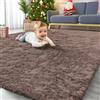 Homaxy Tappeto shaggy soffice per soggiorno, morbido e spesso, lavabile in lavatrice, per corridoio, camera da letto dei bambini, cameretta dei bambini, colore: marrone chiaro, 80 x 150 cm