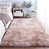 WCHENHUI Tappeto Salotto Pelo Lungo 160 x 170 cm Peluche Peli Tappeti Shaggy Morbido e Soffice Camera da Letto Moderno, Scendiletto, Stanza, Marrone