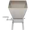 AVRONBZ Mulino per cereali in acciaio inox 2 in 1, a mano e a foratura, con fessura regolabile e grande imbuto, ideale per macinare cereali, birra e lavorazione dei mangimi