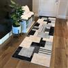 Siunwdiy Tappeto da Cucina Passatoia Antiscivolo, Lavabile Patchwork 1.8 metri Beige Grigio Nero, Tappeto Lungo Corridoio Runner Per Casa, Camera, 60x180cm