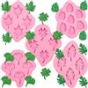 Bexal Set di 5 stampi in silicone a forma di foglia, diversi motivi | Stampo a forma di foglia di ginkgo, acero, quadrifoglio, monstera e quadrifoglio, adatto per torte e decorazioni in resina