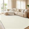GthreeD Tappeto per soggiorno, grande, 200 x 300 cm, soffice, lavabile, color crema | Tappeto a pelo corto, morbido, antiscivolo, per soggiorno, camera da letto, cameretta dei bambini, corridoio e ufficio