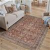 PureCozy Tappeto Salotto 120x170cm Vintage Tappeti,Rosso | Lavabile in Lavatrice, Antiscivolo, Camera da Letto, Grande, Soggiorno, Cameretta, Ufficio, Pelo Corto