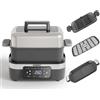 AEWHALE Multicooker 8 in 1 con friggitrice ad aria da 4,25 L | Rivestimento ceramico antiaderente,1500W,display LED smart,set pentole lavabile in lavastoviglie,senza PFOA/BPA
