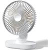 OCOOPA Ventilatore da Tavolo, Ventilatore USB Silenziosa Auto Oscillante di 16cm, 4 Velocità Sistema Raffreddante da Tavolo, Batteria Ricaricabile a USB di 4000 mAh, per Casa, Ufficio, Argento