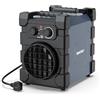 DAHTEC Termoventilatore Professionale 2000W - Stufetta Elettrica - ECO & Involucro Robusto in Acciaio - Termostato e Protezione da Surriscaldamento