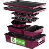 NutriChef Set Padelle Antiaderenti da 8 Pezzi Senza PFOA, PFOS, PTFE, Teglia Torta, Pane, Muffin, Padelle Larghe/Quadrate, Teglia Biscotti, Prugna