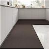 Treer Tappeto Cucina Antiscivolo Lavabile,Tappeto per Cucina in Diatomite Moderni Forma a L Tappetino Assorbente Resistente allo sporco per Camera da Letto Ingresso (Marrone scuro,100x150x45cm)