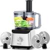 Howork Robot da Cucina multifunzione 1500W, Multifunzione di Grande Capacità, Per Tritare, Affettare, Sminuzzare, Tritare, Frullare, Sminuzzare,Farcire e Impastare, Acciaio Inox Nero