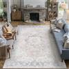 PureCozy Rosa Blu Vintage Tappeto Salotto 200x300cm Antiscivolo Lavabile | Tappeti Cameretta Sala Soggiorno Camera da Letto Ufficio,Grande Carpet Pelo Corto Morbido Rug Carpet