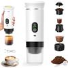VHV Caffettiera portatile 3 in 1, ricaricabile per macchina da caffè portatile da viaggio, 12 V, macchina da caffè espressa per capsule, caffè macinato, per campeggio, viaggi, ufficio, auto, casa