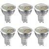 WULUN Confezione da 6 Super Bright GU10 6W lampadina LED, bianco caldo 3000K, equivalente 60W, 550LM, CA 85V-265V, risparmio energetico