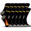 PS PROUTHS 6 Paia Calzini da Lavoro Termici Uomo Donna Invernali in Cotone Resistenti | Interno in Spugna Imbottita, Morbidi e Comodi, Tallone e Punta Rinforzati, Per Scarpe Antinfortunistiche, Work Socks Winter