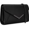 DEXMAY DM - Leather Envelope Clutch, Pochette grande Donna