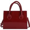 Brymthy Borsa a mano in pelle verniciata lucida clutch mini borsa a tracolla borsa da sera da donna