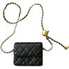 Vhitler Mini marsupio da donna, alla moda, piccolo marsupio alla moda, accessori alla moda Y2K, Nero, S
