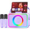 Wowstar Karaoke Impianto con 2 microfoni - Altoparlante portatile Bluetooth Karaoke Box per adulti bambini bambini live mixer regalo per Natale