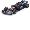 Burago Bburago Formula 1 Alpine A524 (2024): auto in miniatura in scala 1/43, del driver #31 Esteban Ocon, Window Box, 12,5 cm, nero rosa (18-38220O)