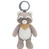 Noukie's - Peluche Musicale 20 cm per neonati - Anello in legno - senza batterie - Giocattolo compatto per viaggio, passeggino - Regalo di nascita - Procione tortora Raku