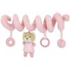 Teorema Giocattoli Teorema, GOGO Spirale Rosa Passeggino Neonato Orsetto Morbido Massaggia Gengive 50 cm - Gioco Sensoriale 0-3 Mesi, Peluche attività da Appendere per Carrozzina Lettino Culla