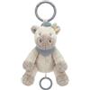Noukie's - Peluche Musicale 20 cm per neonati - Anello in legno - senza batterie - Giocattolo compatto per viaggio, passeggino - Regalo di nascita - Pony Ecru Lino