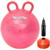 Hurtle Skippyball Giocattolo per Bambini 3-6 Anni, 45 cm con Manico, Pompa ad Aria e 4 Cappellini da ostacolo, per Ragazze e Ragazzi, Ideale per Equilibrio, Moto in Interni ed Esterni, Rosso