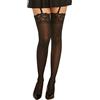 DreamGirl womens Sheer Thigh High Pantyhose Hosiery Nylons Stockings With Comfort Lace Top Anti-slip Silicone Elastic Band
