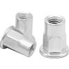 CLINGRE boutique shop uk Dadi rivetti in alluminio, dadi rivetti in alluminio semiesagonali a testa piatta da M4 a M8, cappucci rivetti in alluminio for inserto filettato rivetti metallici(M8 [20 pieces])