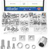 Glarks 30 set di viti a dado esagonale M5/M6/M8 con tappo e rondella T-slot, kit con rondelle, bulloni in acciaio inossidabile esagonali, viti per macchinari con filettatura Allen