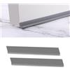 Furforstk paraspifferi sottoporta 2 strisce paraspifferi porta, 5 cm, Grigio | Protegge efficacemente da freddo, polvere e rumore; consente di risparmiare sui costi di riscaldamento; facile installazione