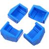 GALPADA 4 Pezzi Copri Piedini Antiscivolo per Scala, Ricambio Blu in Plastica | Vestibilità Precisa, Presa a Frizione Sicura, Superficie Testurizzata, per Scale in Sottotetto e Pavimenti in Cemento