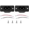 sourcing map C8 Adattatore per spina AC 250V 6A 2P IEC Plug Power W 2 fili 2 pezzi con viti