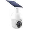 EVERSECU Luce solare ultra luminosa a 360 gradi, telecamera CCTV fittizia, faretto con sensore di movimento per esterni, proiettore impermeabile IP66, telecamera di sicurezza PTZ a cupola per veranda,