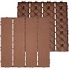 SUBTLETY 2㎡ WPC - Piastrelle per terrazze, 22 pezzi, effetto legno massiccio, 30 x 30 cm, con griglia di drenaggio, in plastica, per giardino, terrazza, balcone (marrone)