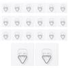 LFBEST 20 ganci adesivi per quadri, autoadesivi, 6,7 cm, per appendere quadri senza fori, per cornici pesanti, tele, piatti decorativi, quadrati