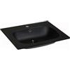 Vente-unique - Lavabo a incastro Okiwa resina nero 60 cmx46 cm | Stile Moderno|Nero|Resina