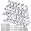 DQZSY 20 staffe angolari resistenti a forma di L, 40 x 40 mm, giunzione a 90 gradi ad angolo retto a L, per mobili, armadi in legno, scaffali, la confezione include viti