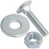 AERZETIX Set di 25 bulloni viti a testa tonda con quadro sottotesta M6x30mm / rondelle e dadi M6 / acciaio zincato/per fissaggio e assemblaggio