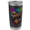 Funny Wild Grizzly Bear Mountain Defense Pew Pew Pew Grizzly Bear Miele Difesa Laser Arcade Umorismo Bicchiere termico in acciaio inox doppia parete