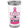 Kids Pink Ribbon Support October Apparel Bruh in October Wear Pink Breast Cancer Awareness Boys kids Bicchiere termico in acciaio inox doppia parete