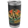 Vintage Dinosaur Family Matching Retro S Zio Saurus Vintage T-Rex Dinosaur Festa del papà Bicchiere termico in acciaio inox doppia parete
