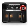 Moulinex Ever Fry XXL Dual, Friggitrice Ad Aria a Doppio Cestello, EZ9488 | Tecnologia Infra Heat, Capacità 11L, Cottura Sincronizzata