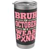 Kids Pink Ribbon Support October Apparel Bruh in October Wear Pink Breast Cancer Awareness Boys kids Bicchiere termico in acciaio inox doppia parete